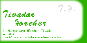 tivadar horcher business card