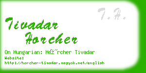 tivadar horcher business card